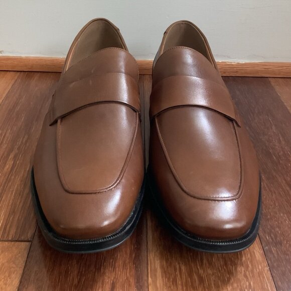 Clarks Men’s Gilman Free Brown Tan Leather Loafers Dress Shoes Slip On 11M NIB - Picture 2 of 14